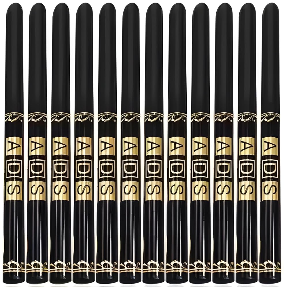 Bridester Long Lasting Ads Waterproof Kajal- Pack Of 12 (Black, 5 G) (Black, 5 G)