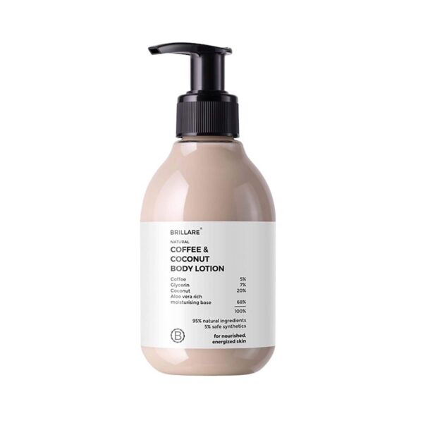 Brillare Coffee & Coconut Body Lotion for Energized & Moisturised Skin (200 ml) - Brillare