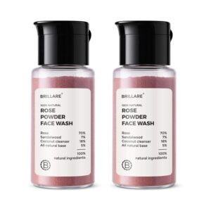 Brillare Rose Powder Face Wash (15 g) Combo For Hydrated, Younger Looking Skin - Brillare