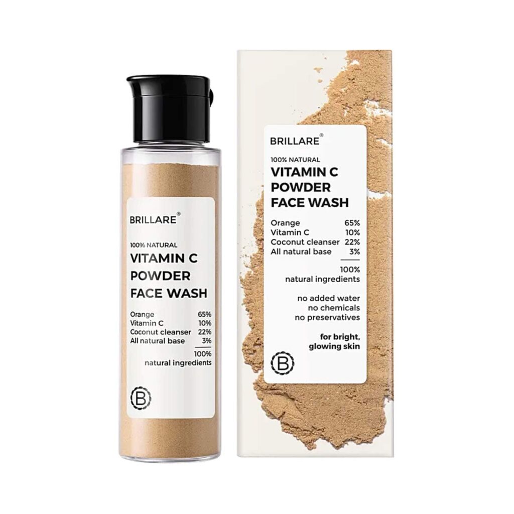 Brillare Vitamin C Powder Face Wash For Glowing Bright Looking Skin (30g) - Brillare