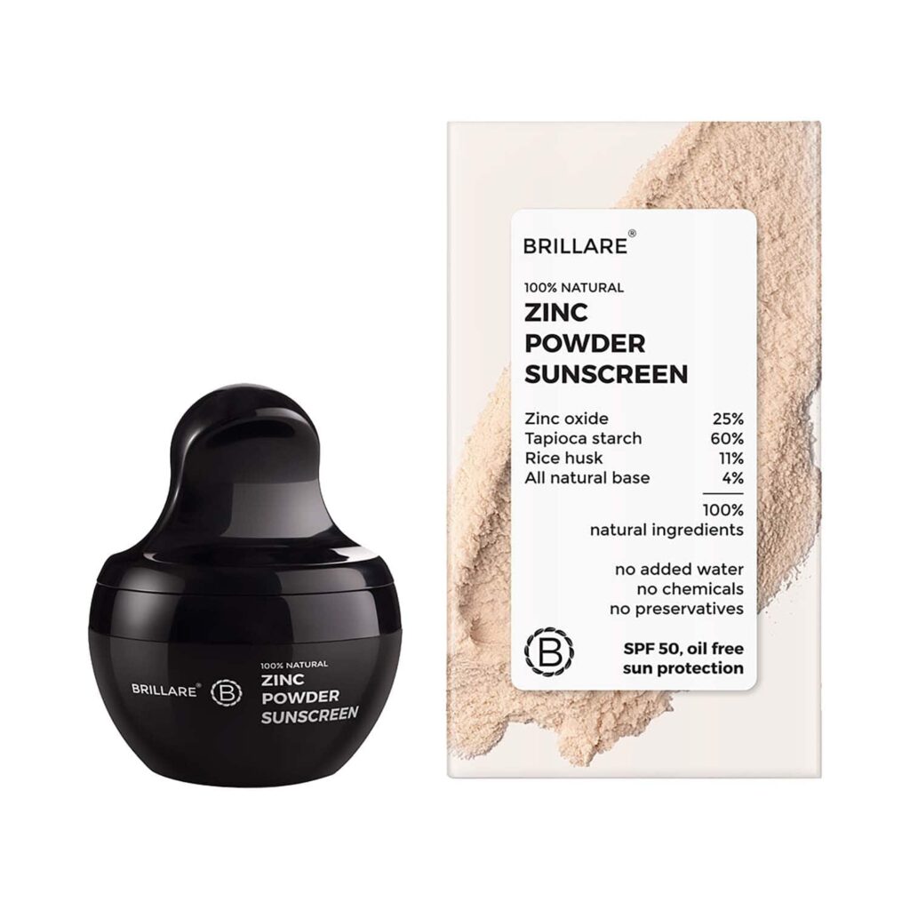 Brillare Zinc Powder Sunscreen SPF 50 (4g) - Brillare