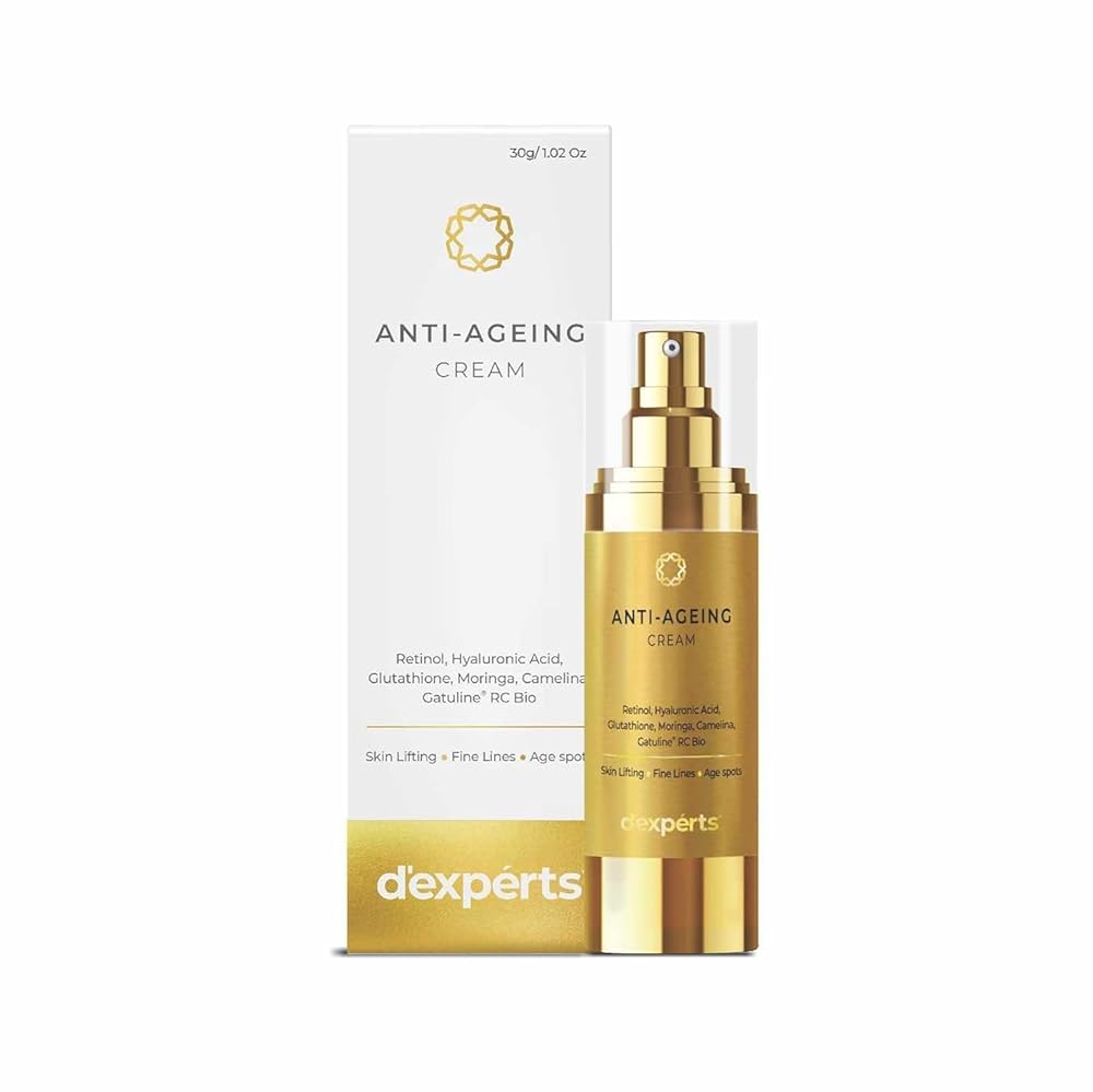 Brinton d'experts Anti-Aging Cream with Retinol, Hyaluronic Acid, Moringa | Reduce Wrinkles, Fine Lines & Age Spots & Skin Lifting | For All Skin Types 30gm