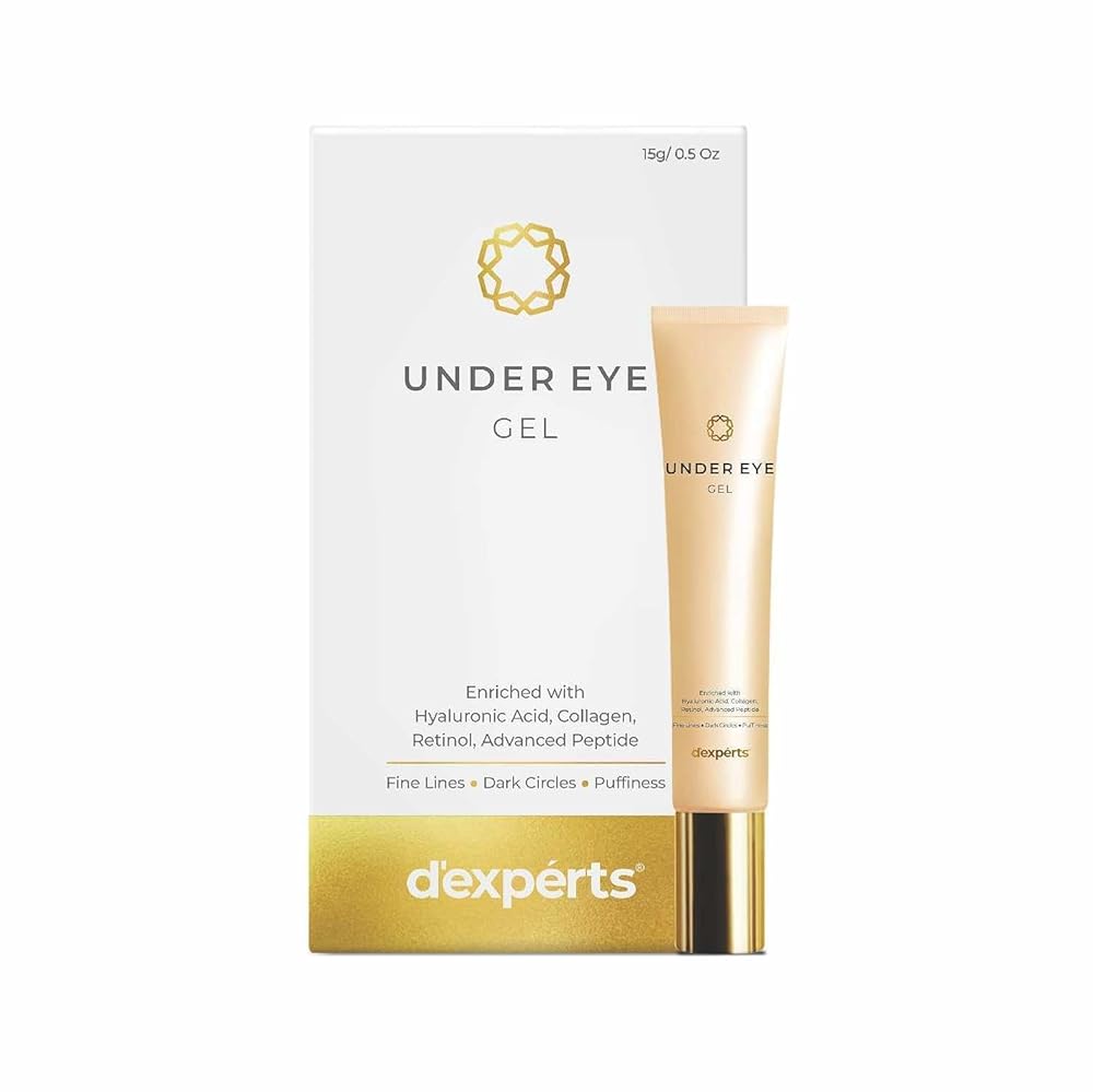 Brinton d'experts Under Eye Gel Enriched with Hyaluronic Acid, Collagen, Retinol, Peptides | Reduces Dark Circles, Fine Lines, Puffiness & Wrinkles for Men & Women | All Skin...