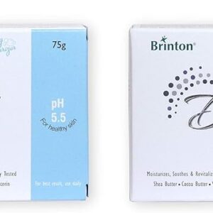 Brinton DOUX Daily Ultra Moisturizer Soap Bar with pH 5.5, 75g x pack of 2