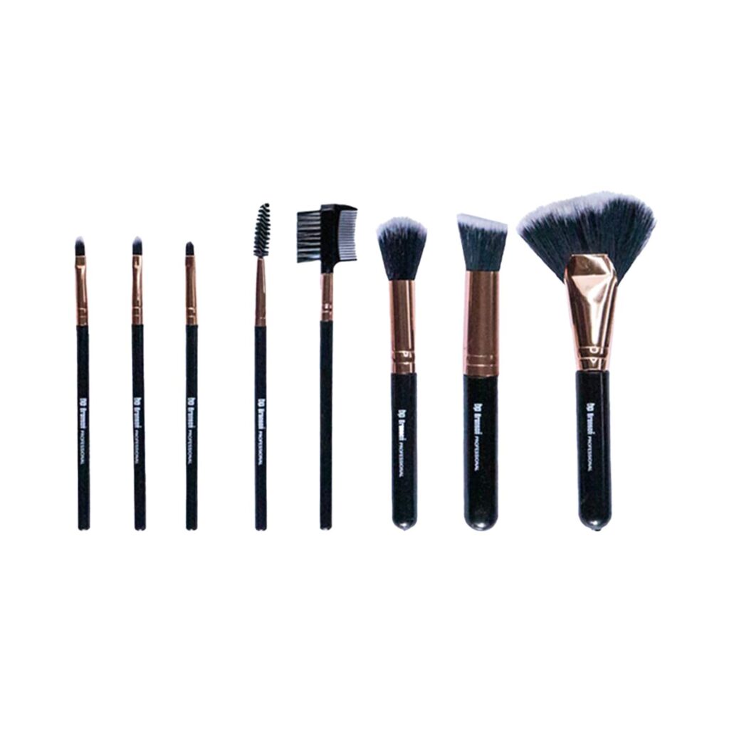Bronson Makeup Everyday Essential Makeup Brush set for women (8 Pcs) - Bronson Professional