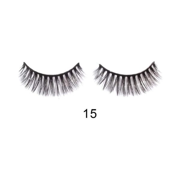 Bronson Professional 3D Effect False Eyelashes - 15 Black (1 Pair) - Bronson Professional