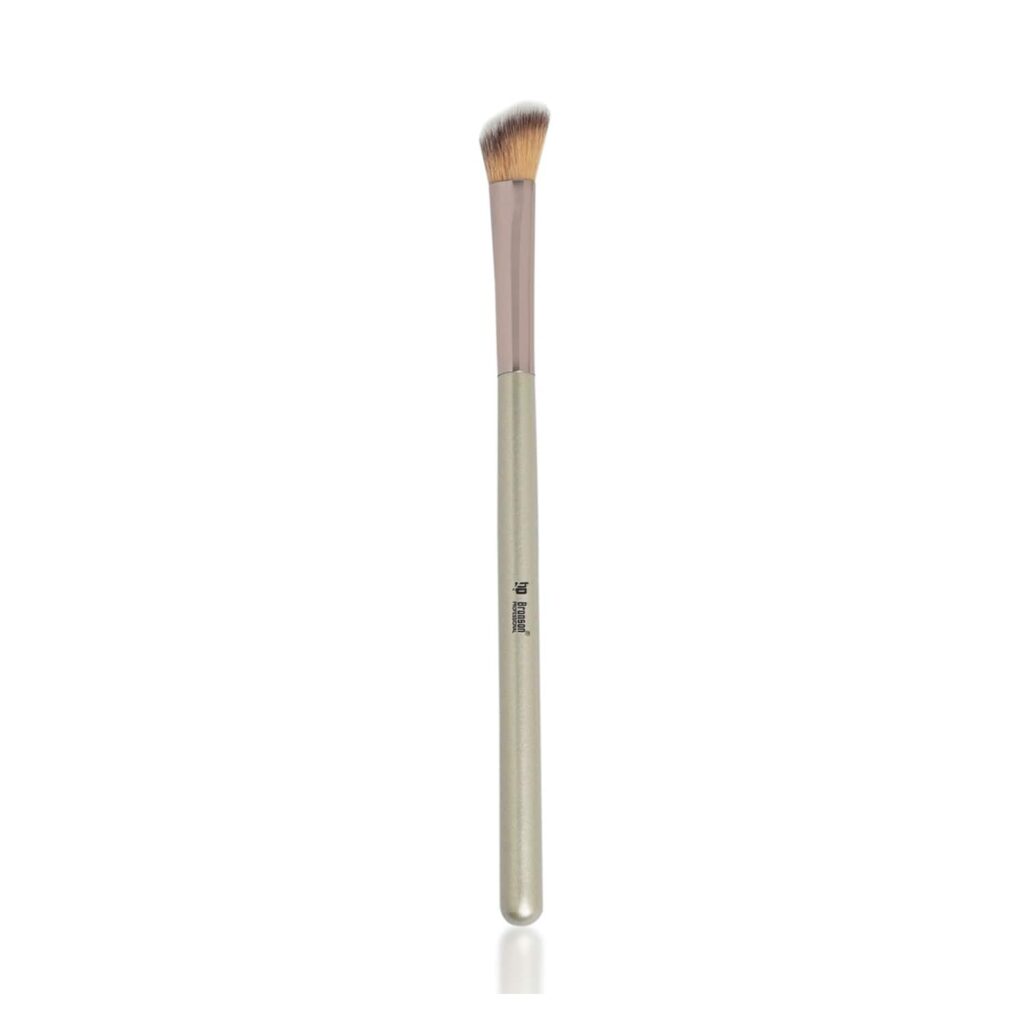 Bronson Professional Classic Angled Bronzer & Blusher Makeup Brush - Silver, Pink - Bronson Professional