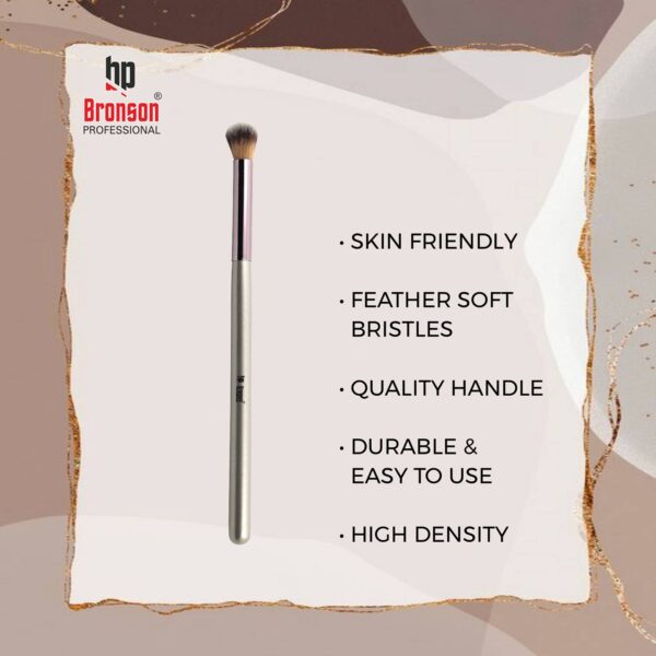 Bronson Professional Classic Concealer Buffer Brush - Silver, Pink - Bronson Professional