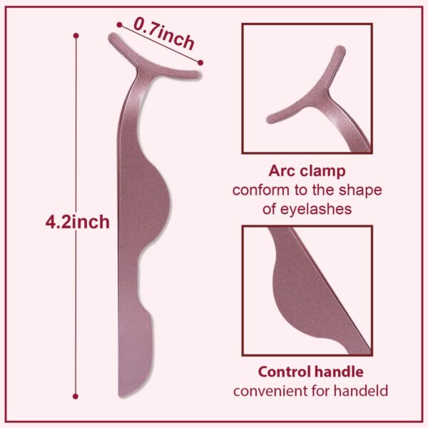 Bronson Professional Eyelash Curler Extension Applicator Remover Clip False Eyelashes Nipper - Pink - Bronson Professional