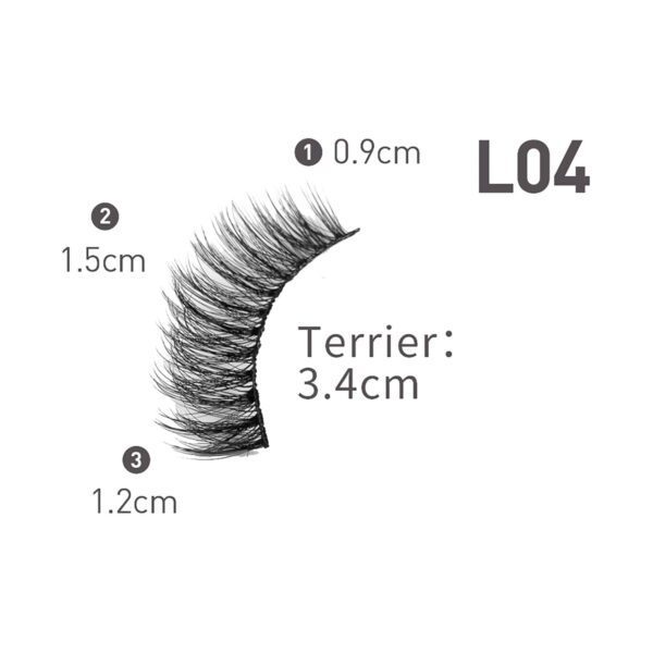 Bronson Professional Eyelash Set 3D False Long & Natural Eye Makeup L04 (10 Pair) - Bronson Professional