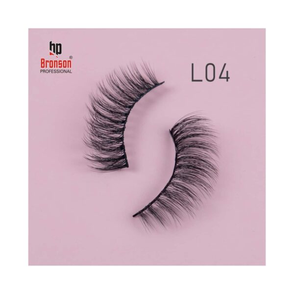 Bronson Professional Eyelash Set 3D False Long & Natural Eye Makeup L04 (10 Pair) - Bronson Professional