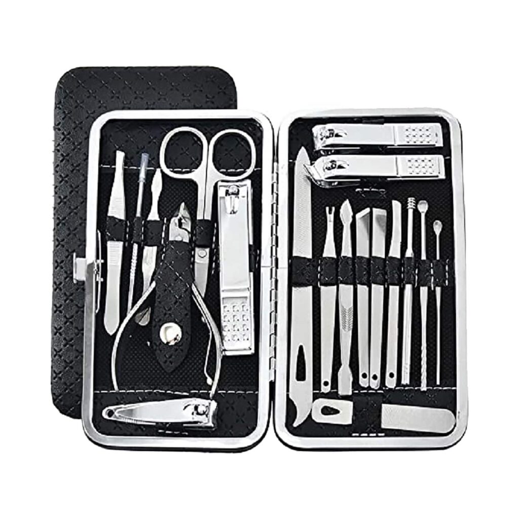 Bronson Professional Manicure & Pedicure 19-In-1 Tool Kit Set with Storage Box (1Pc) - Bronson Professional