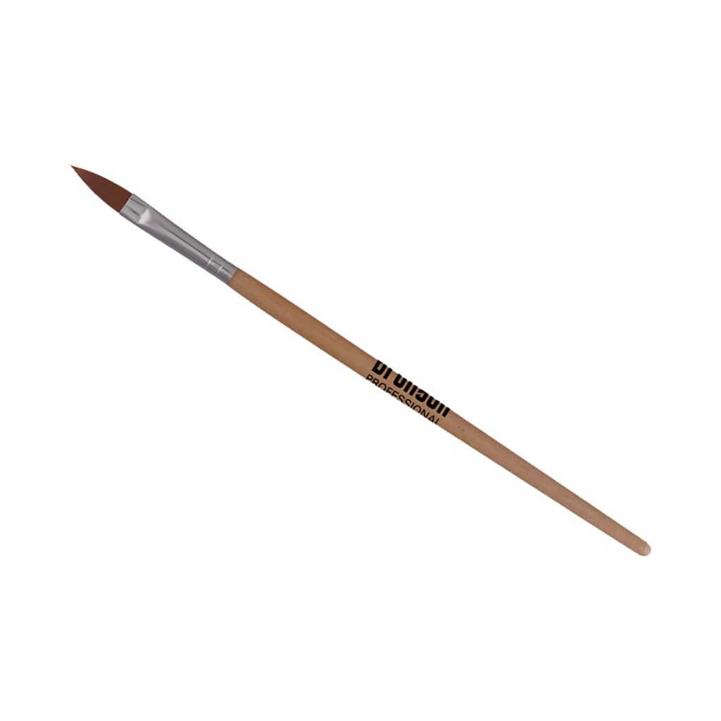 Bronson Professional Nail Art Acrylic Brush Set For Liquid & Powder No.8 - Brown - Bronson Professional