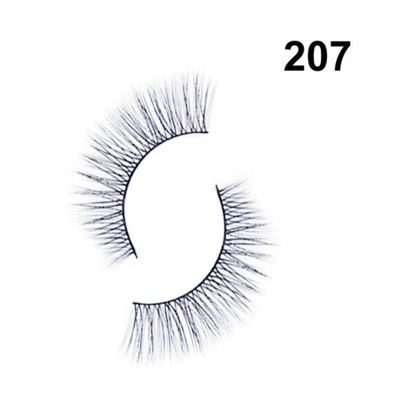 Bronson Professional Pair 6D Long & Natural False Eyelashes - 207 - Black (5 Pairs) - Bronson Professional