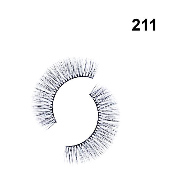 Bronson Professional Pair 6D Long & Natural False Eyelashes - 211 - Black (5 Pairs) - Bronson Professional