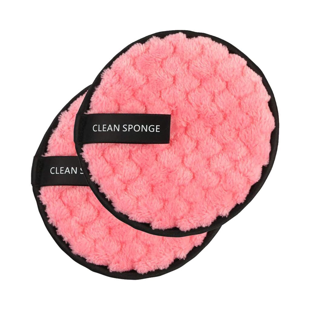 Bronson Professional Reusable Makeup Remover Cleansing Pads - Pink (2 Pcs) - Bronson Professional