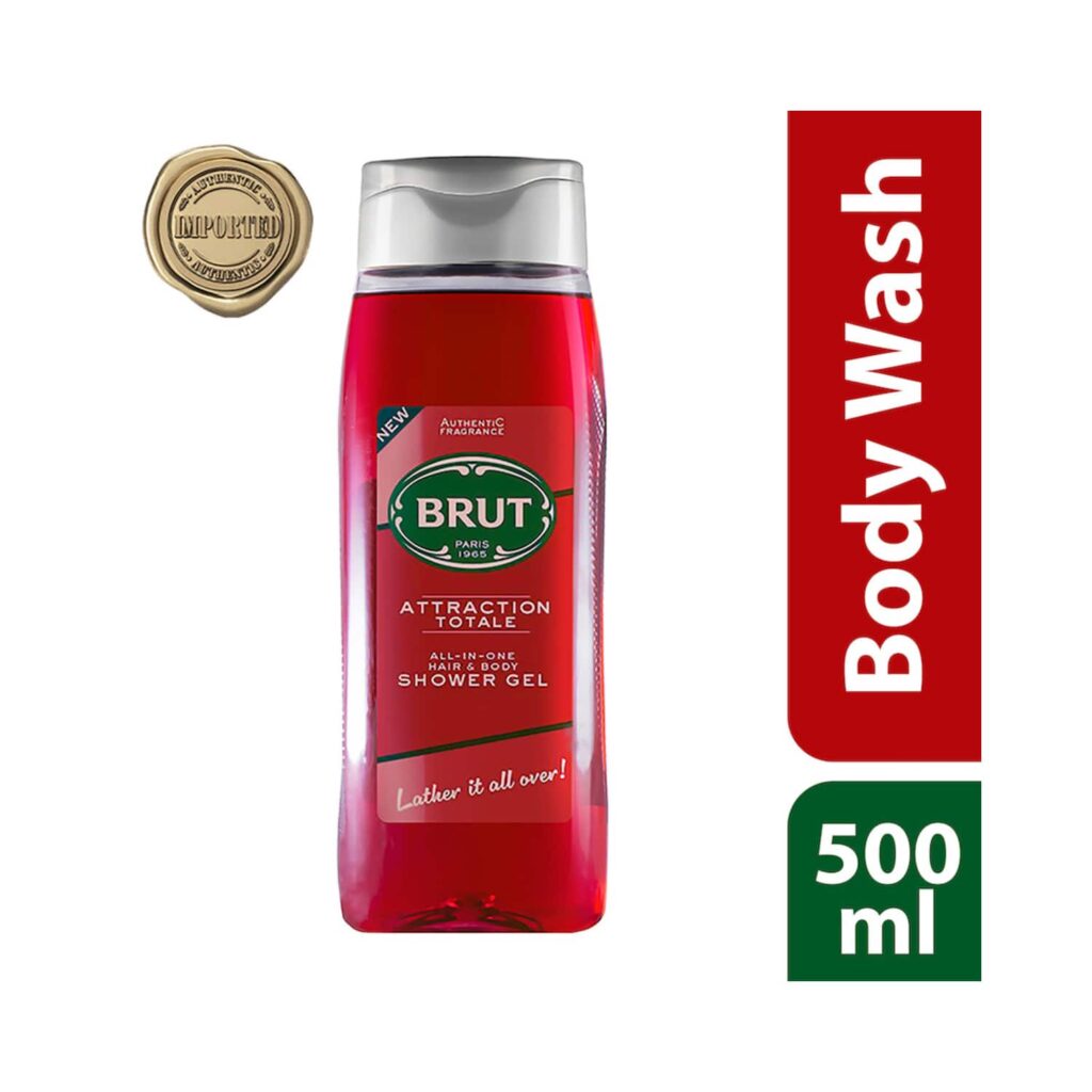 Brut Attraction Totale All-In-One Hair & Body Shower Gel (500ml) - Brut