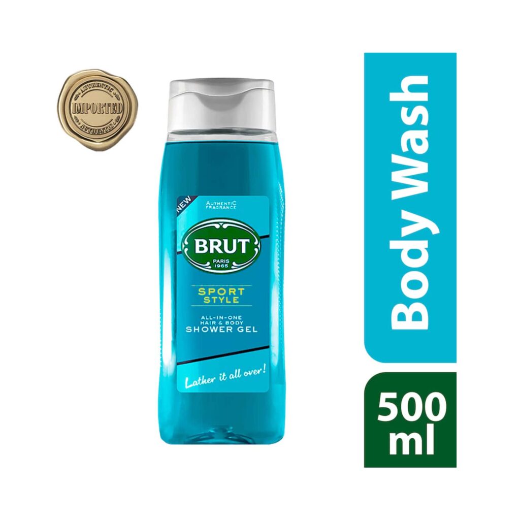 Brut Sport Style All-In-One Hair & Body Shower Gel (500ml) - Brut