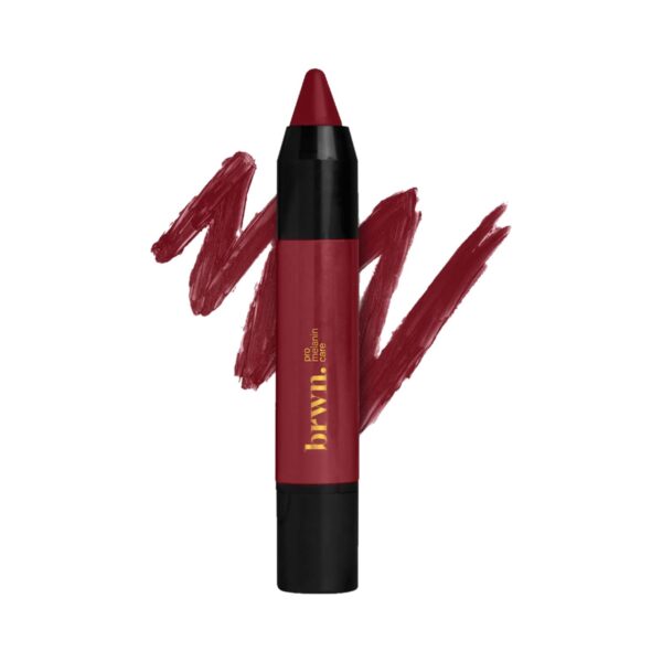 brwn. pro-melanin care Creme Matte Lip Crayon - Bawsy Brown (3g) - brwn. pro-melanin care