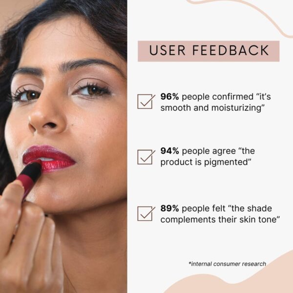 brwn. pro-melanin care Creme Matte Lip Crayon - Cherry Pop (3g) - brwn. pro-melanin care