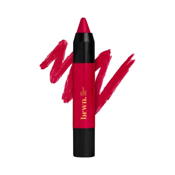 brwn. pro-melanin care Creme Matte Lip Crayon - Cherry Pop (3g) - brwn. pro-melanin care