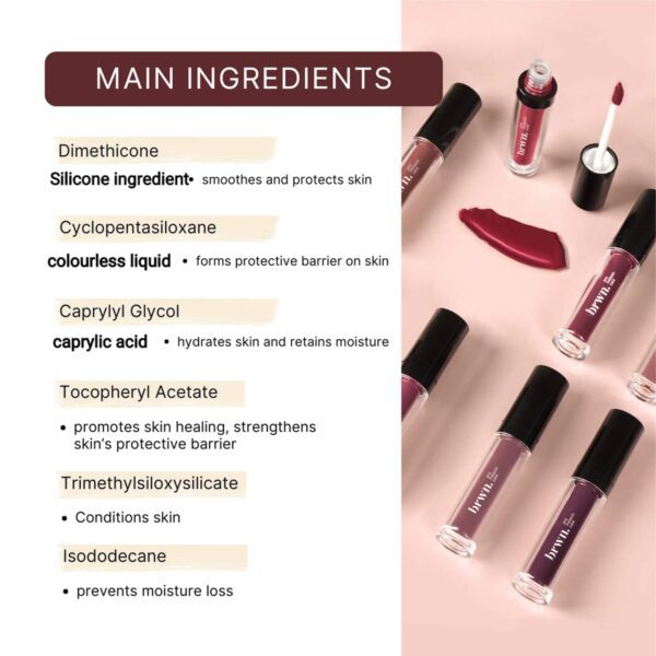 brwn. pro-melanin care Matte Melt Liquid Lipstick - Brown Berry (4.5ml) - brwn. pro-melanin care