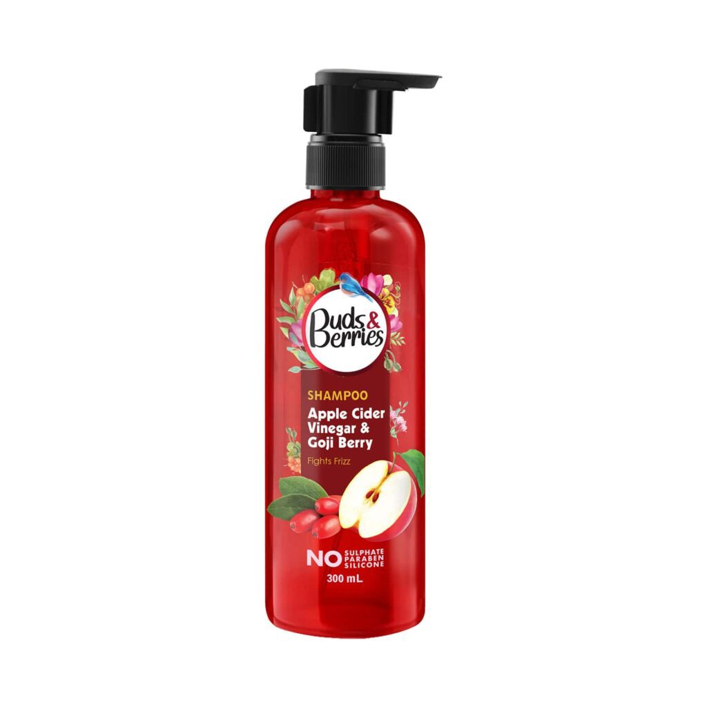 Buds & Berries Apple Cider Vinegar And Goji Berry Shampoo (300ml) - Buds & Berries