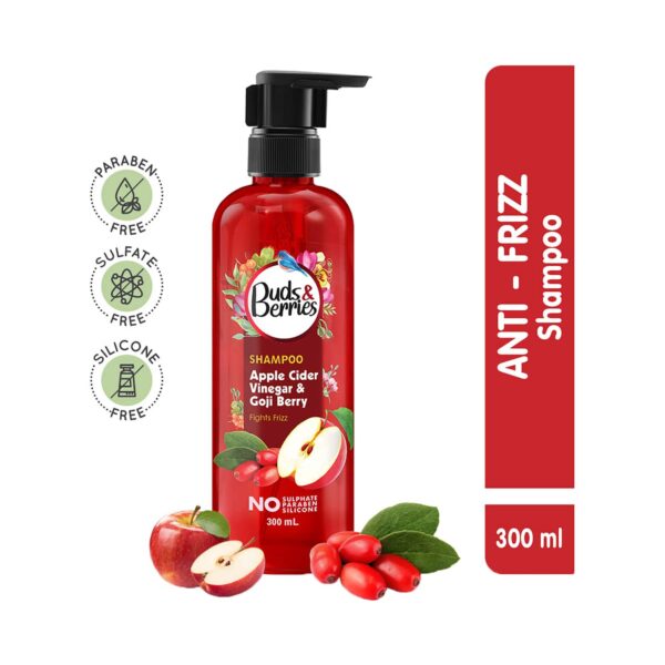 Buds & Berries Apple Cider Vinegar And Goji Berry Shampoo (300ml) - Buds & Berries