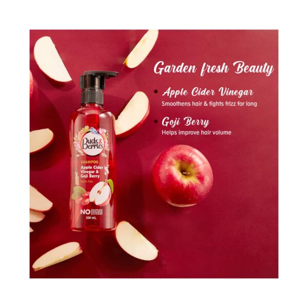 Buds & Berries Apple Cider Vinegar And Goji Berry Shampoo (300ml) - Buds & Berries