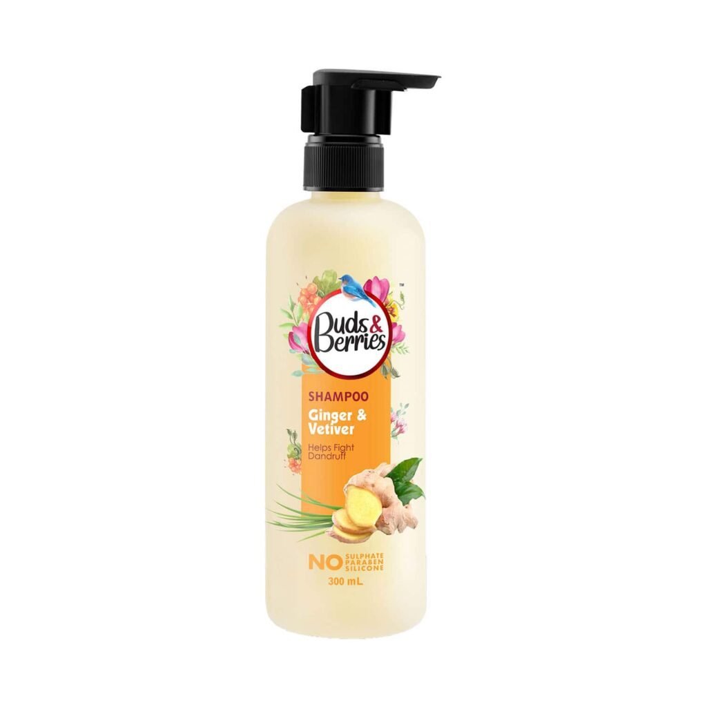 Buds & Berries Ginger And Vetiver Shampoo (300ml) - Buds & Berries