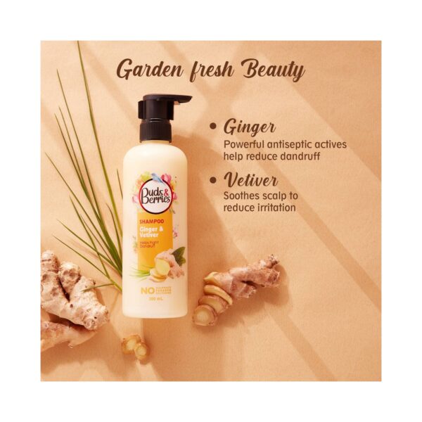 Buds & Berries Ginger And Vetiver Shampoo (300ml) - Buds & Berries