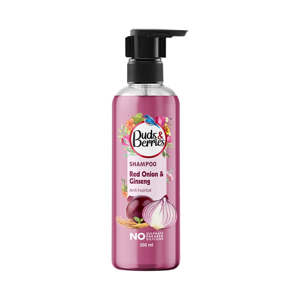 Buds & Berries Red Onion And Ginseng Shampoo (300ml) - Buds & Berries