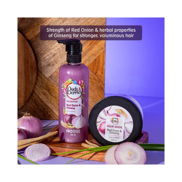 Buds & Berries Red Onion And Ginseng Shampoo (300ml) - Buds & Berries