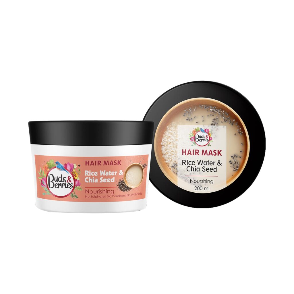 Buds & Berries Rice Water And Chia Seed Hair Mask (200ml) - Buds & Berries
