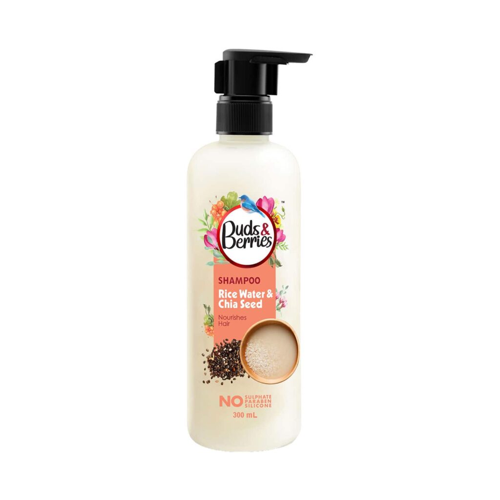 Buds & Berries Rice Water And Chia Seed Shampoo (300ml) - Buds & Berries