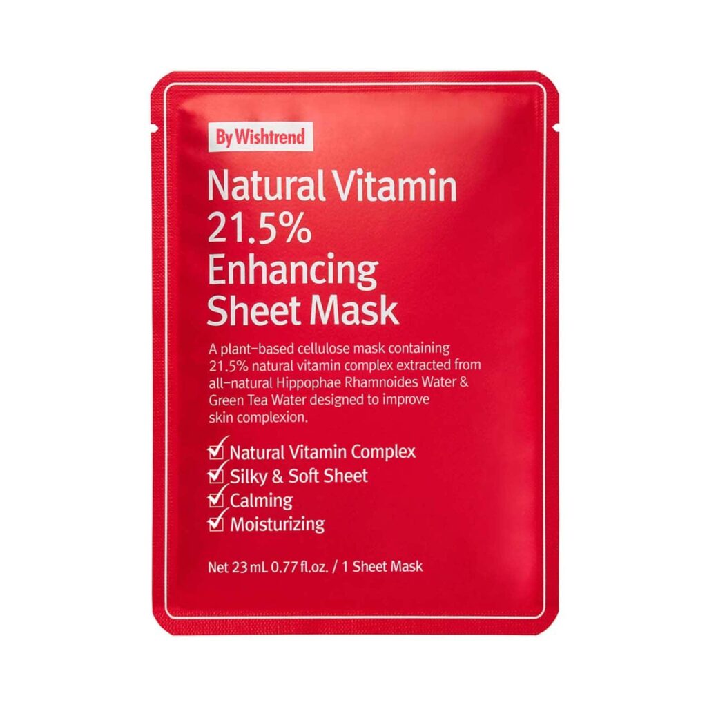 By Wishtrend Natural Vitamin 21.5% Enhancing Sheet Mask (23ml) - By Wishtrend