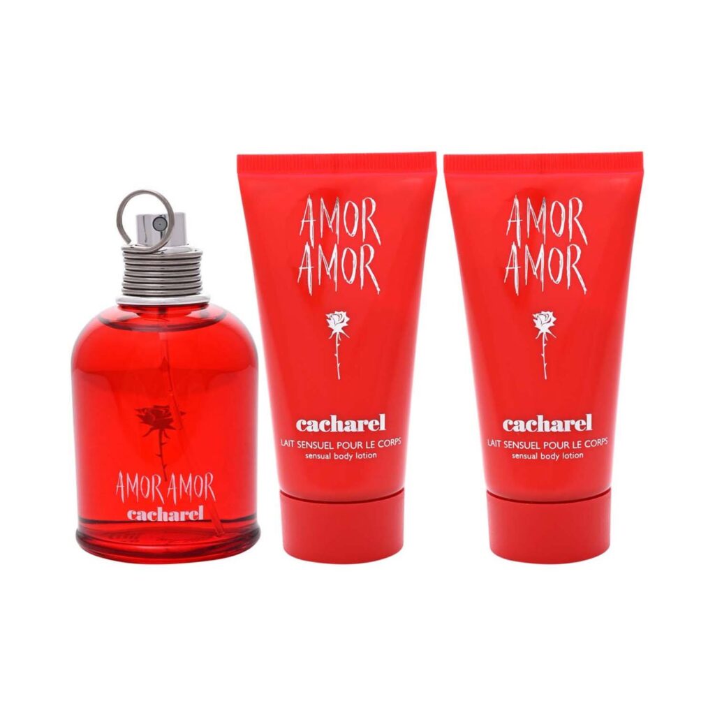 Cacharel Amor Amor Eau De Toilette & Body Lotion Gift Set (3 pcs) - Cacharel