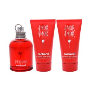 Cacharel Amor Amor Eau De Toilette & Body Lotion Gift Set (3 pcs) - Cacharel