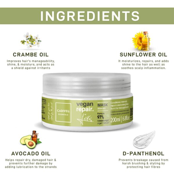 Cadiveu Vegan Repair Hair Mask (200ml) - Cadiveu
