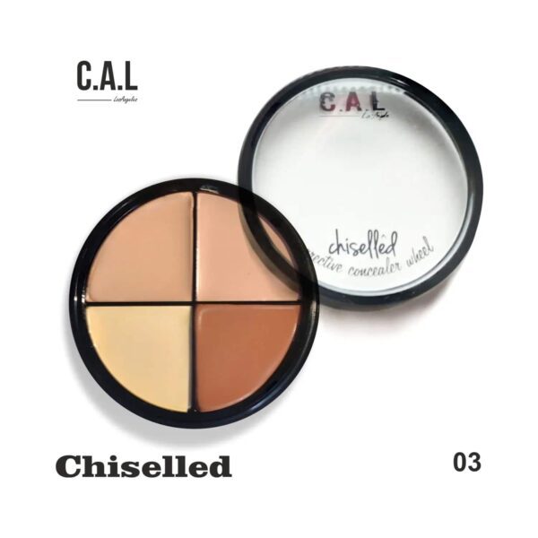 C.A.L Los Angeles Chiselled Contour And Concealer Wheel - Beige Dark (20g) - C.A.L Los Angeles
