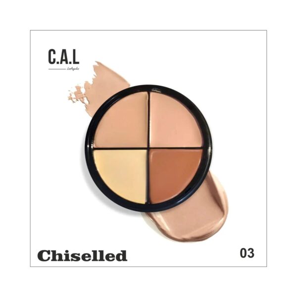 C.A.L Los Angeles Chiselled Contour And Concealer Wheel - Beige Dark (20g) - C.A.L Los Angeles