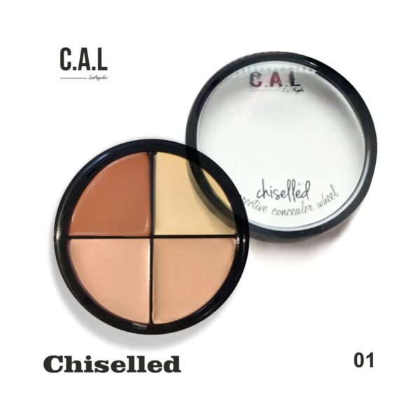 C.A.L Los Angeles Chiselled Contour And Concealer Wheel - Beige Medium (20g) - C.A.L Los Angeles