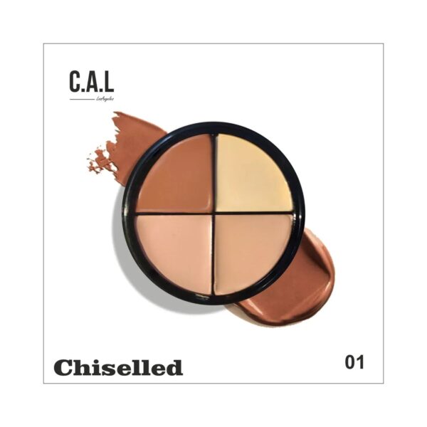 C.A.L Los Angeles Chiselled Contour And Concealer Wheel - Beige Medium (20g) - C.A.L Los Angeles
