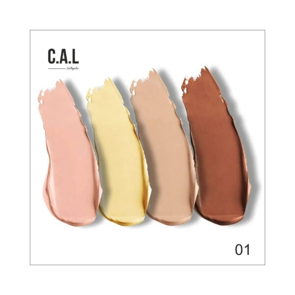 C.A.L Los Angeles Chiselled Contour And Concealer Wheel - Beige Medium (20g) - C.A.L Los Angeles