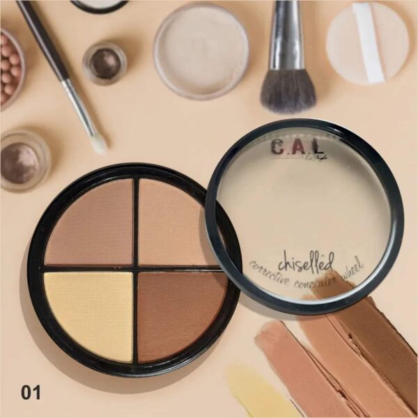 C.A.L Los Angeles Light Beige Chiselled Contor/Concealer Wheel - Beige Light (20 g) - C.A.L Los Angeles