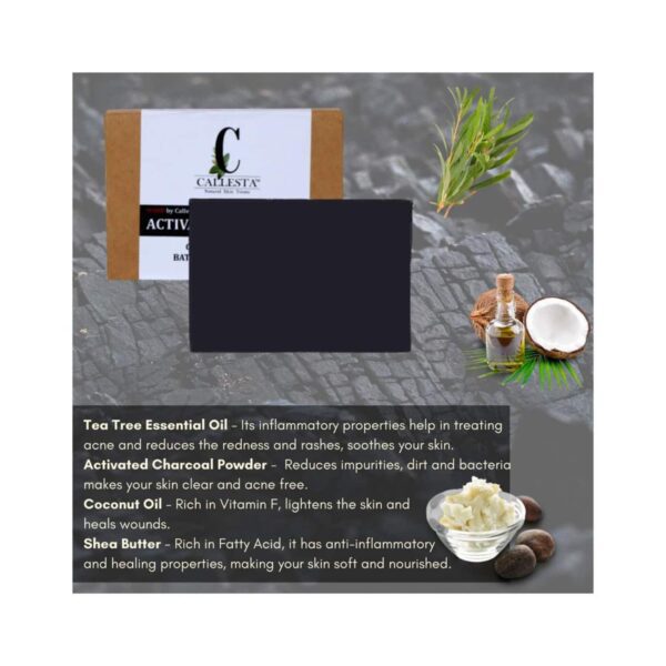 Callesta Acne Control Activated Charcoal with Tea Tree Soap for Men (100g) - Callesta