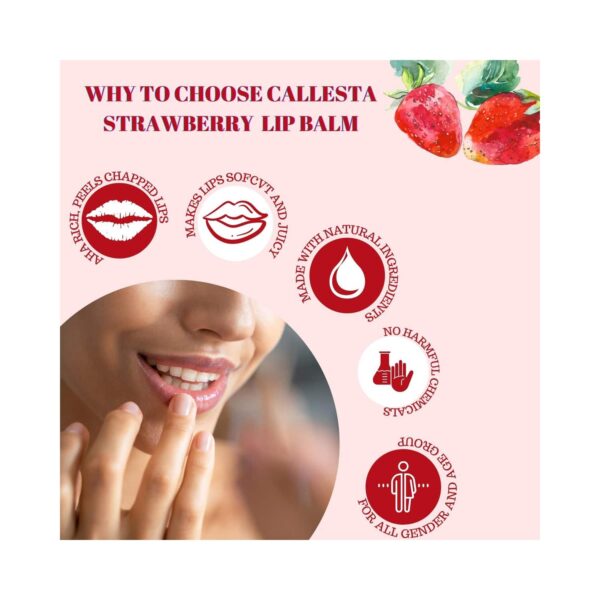 Callesta AHA Rich Strawberry Lip Balm (8g) - Callesta