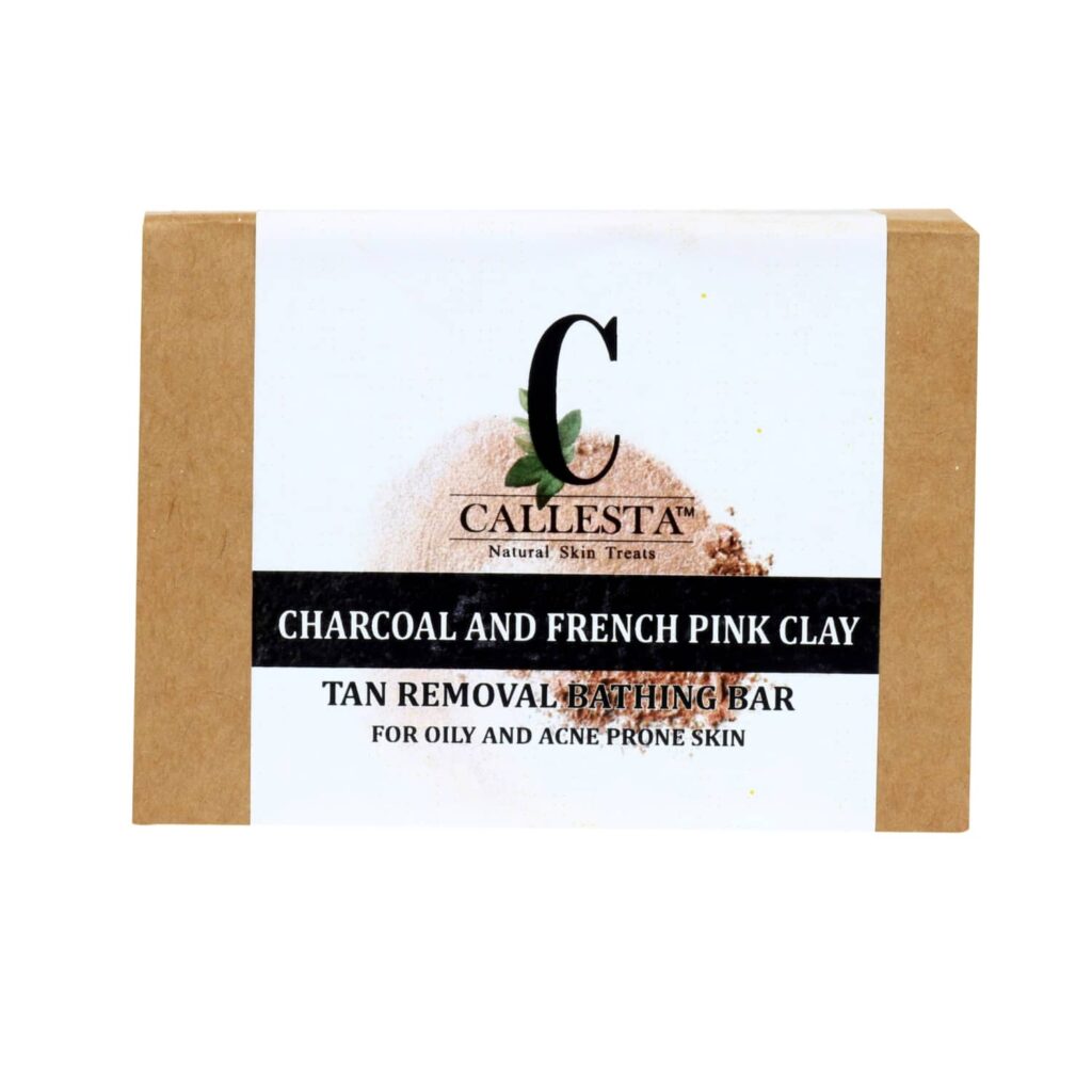 Callesta Charcoal & French Pink Clay Handmade Soap (100g) - Callesta