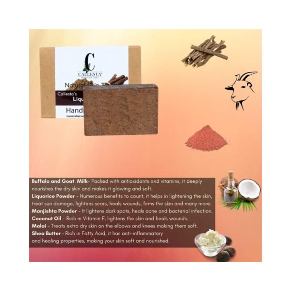 Callesta Liquorice Skin Lightening Soap (100g) - Callesta