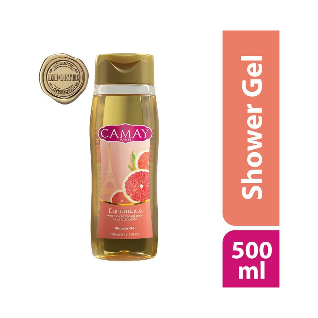 Camay Paris Dynamique Grapefruit Shower Gel with Natural Oils (500ml) - Camay